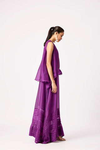 Stella Organza Dress - Purple