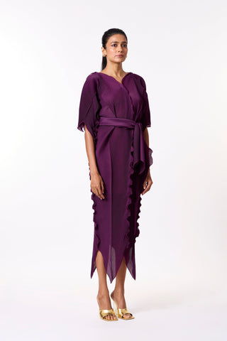 Carmine Dress - Wine Purple