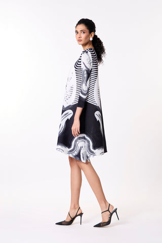 Brooklyn Tunic Dress - Black & White