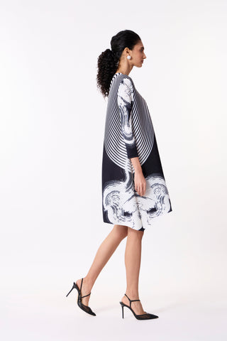 Brooklyn Tunic Dress - Black & White