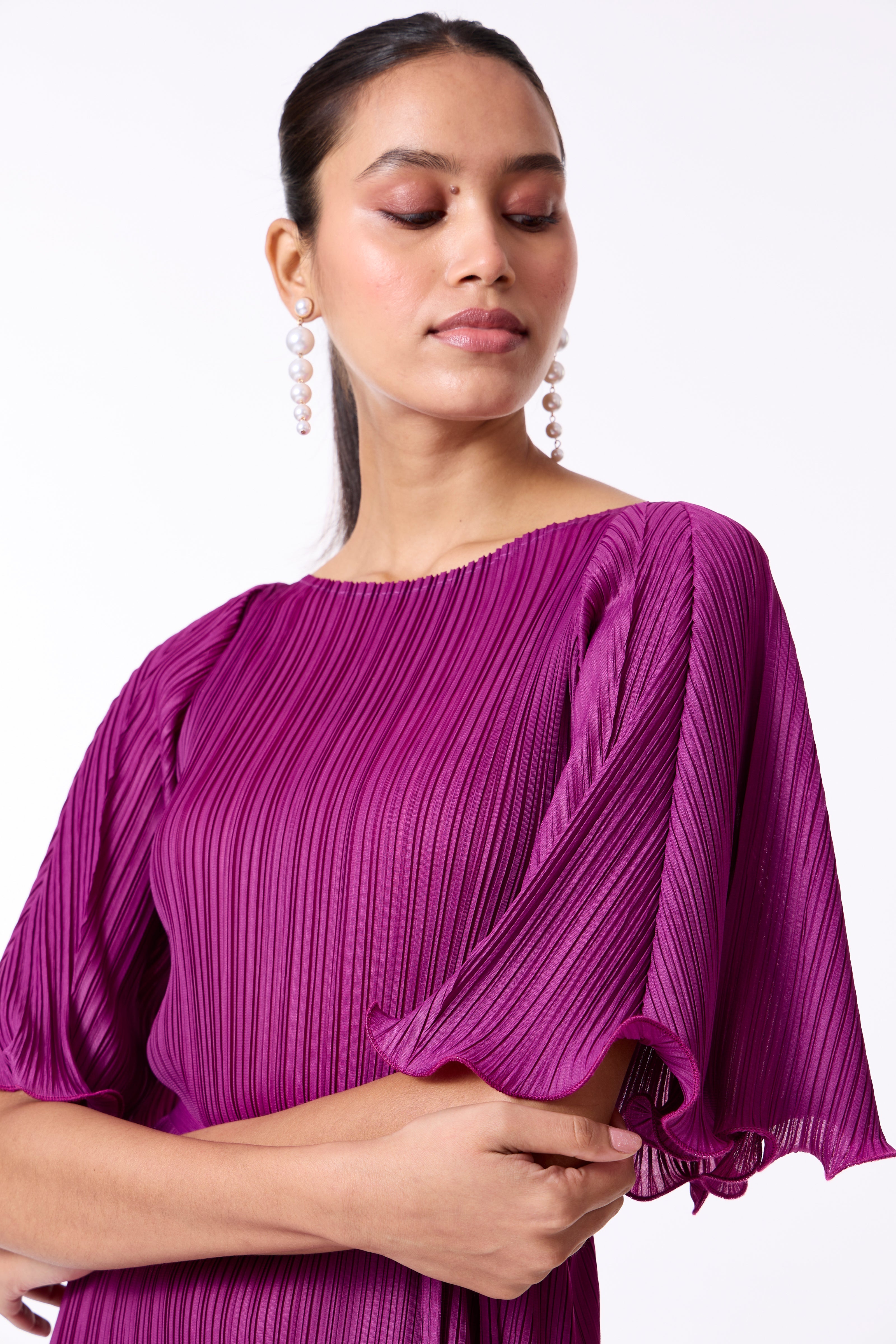 Celestine Dress - Magenta Purple