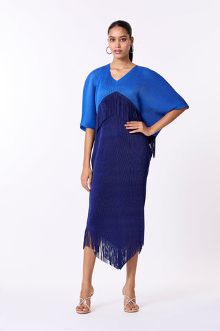 Claire Dress - Azure Blue & Midnight Blue