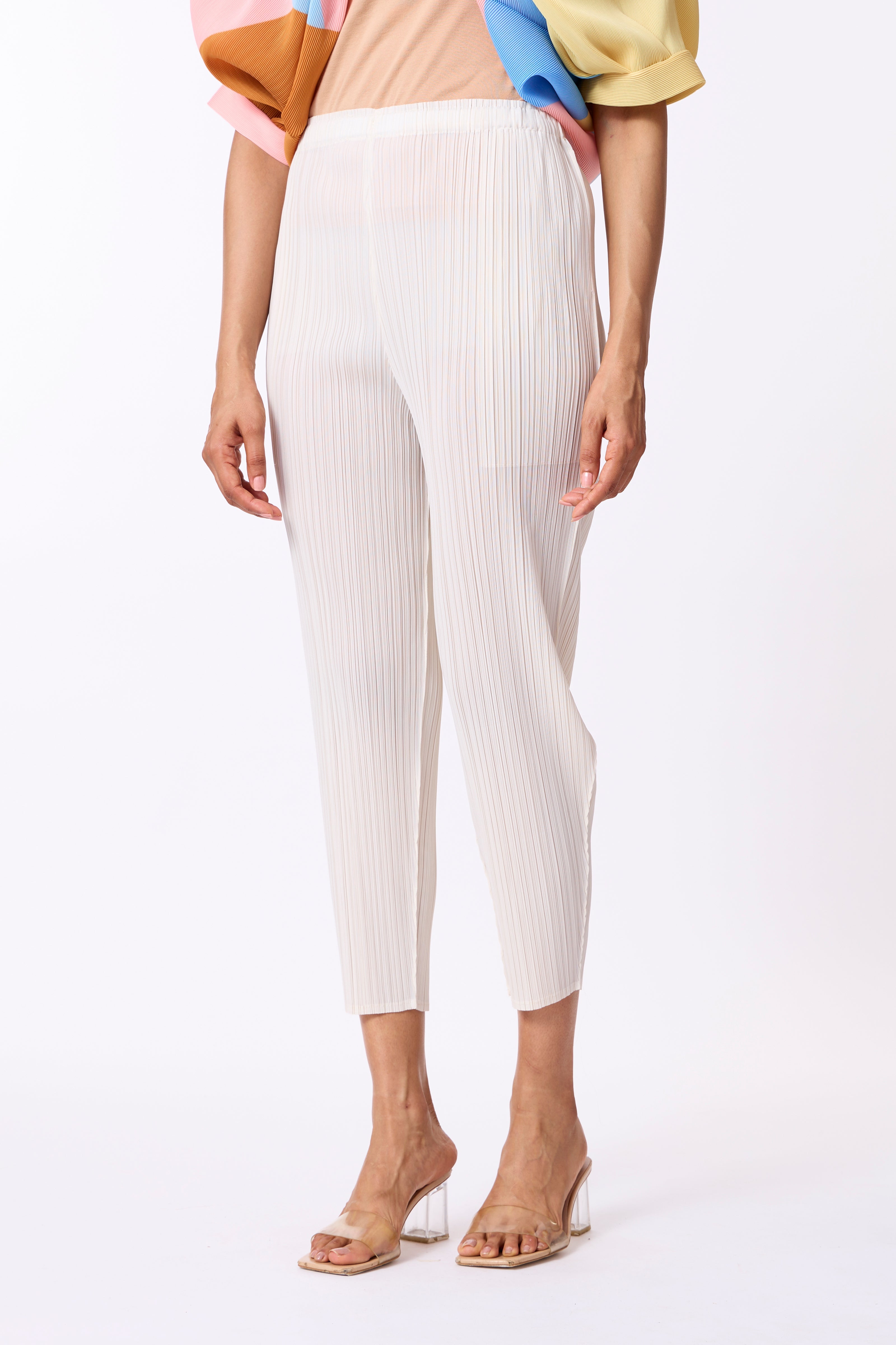 Pleated Chino Pant - Ivory