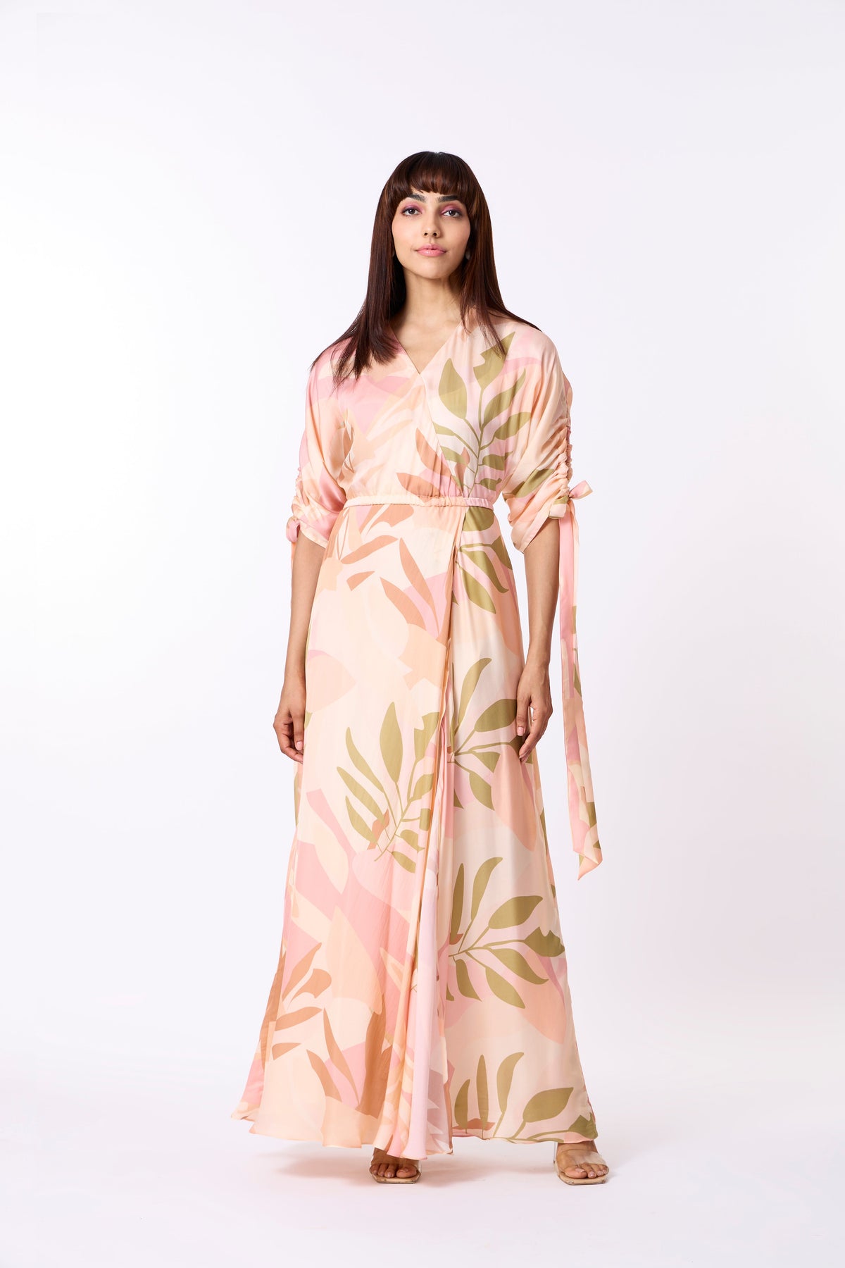 Hailey Dress - Peach, Pink, Taupe