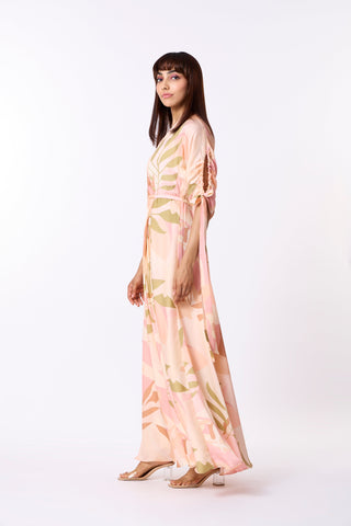 Hailey Dress - Peach, Pink, Taupe