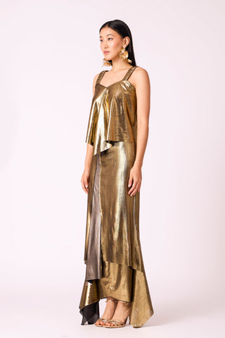 Winona Skirt - Dark Gold & Silver