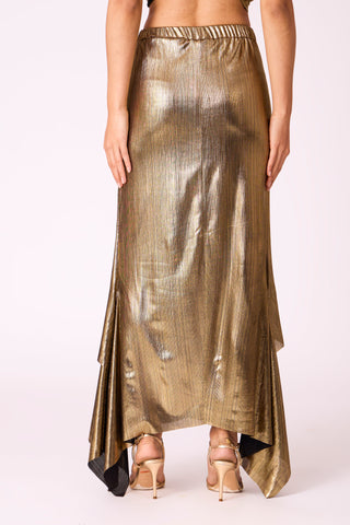 Winona Skirt - Dark Gold & Silver