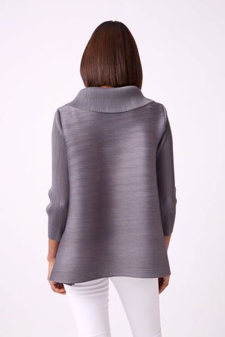Hazel Pearled Top - Smoke Grey