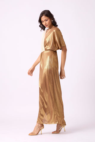 Cecil Dress - Light Gold & Gold