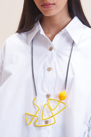 Triano Long Necklace - Yellow